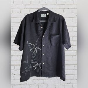 Havana Shirt Co. Black Embroidered Men's Shirt